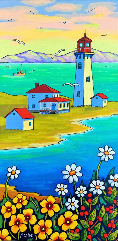 Lighthouse gulls 8 x 16