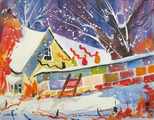 Etre dans la lune un soir de neige