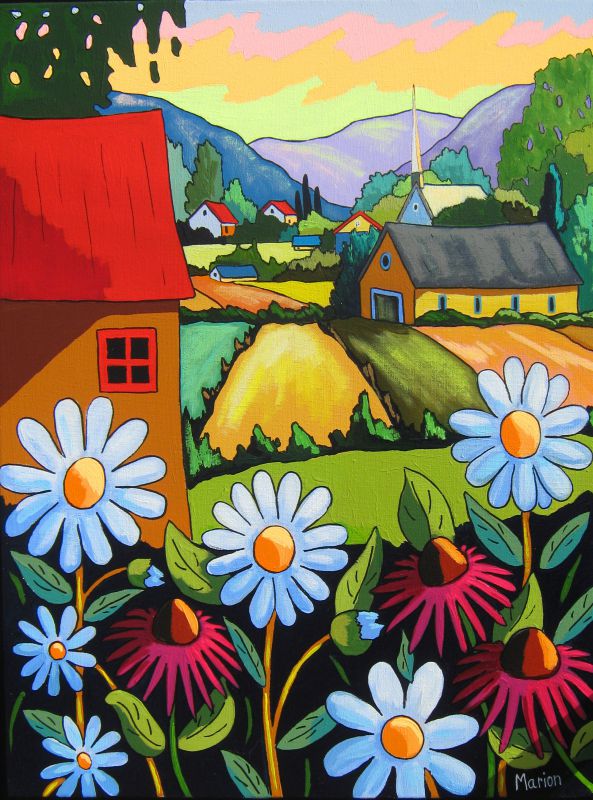 Des marguerites pour Kamouraska 18x24