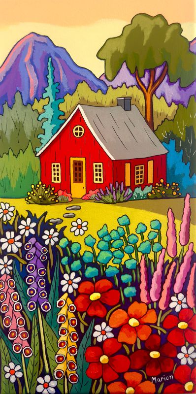 In the forest 8x16 - available at Fallen Leaf Art Gallery, Canmore