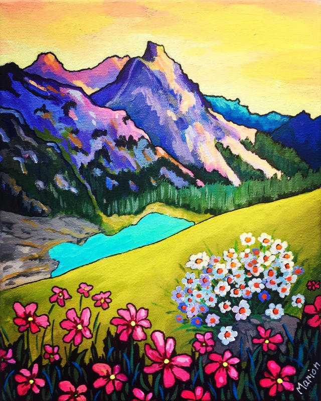 Alpine flowers 8x10
