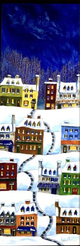 Promenade en soir�e.       24 po x 8 po