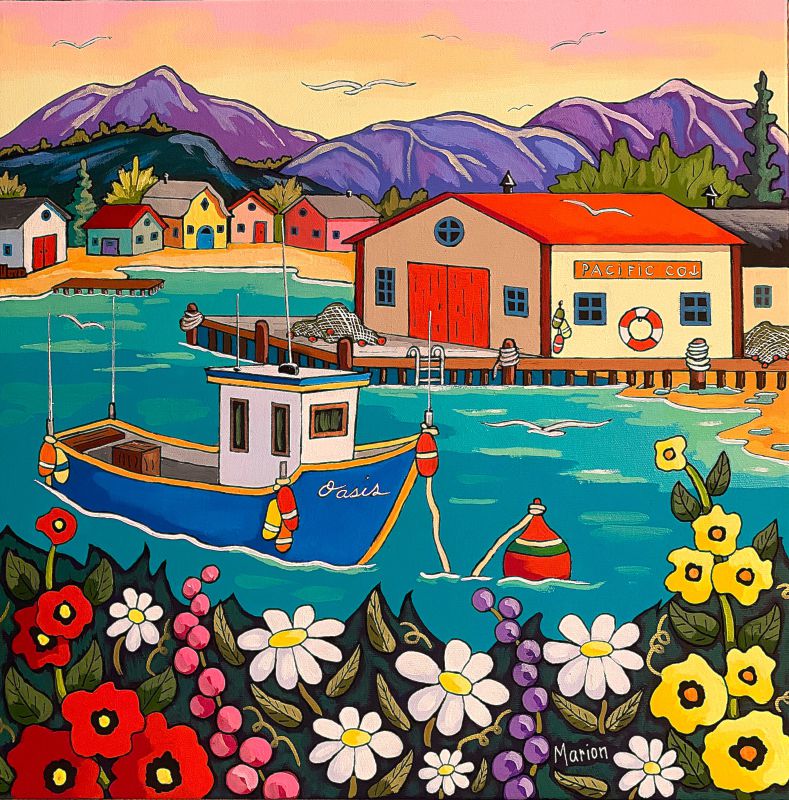 Oasis 16 x 16 - available at Fallen Leaf Art Gallery, Canmore