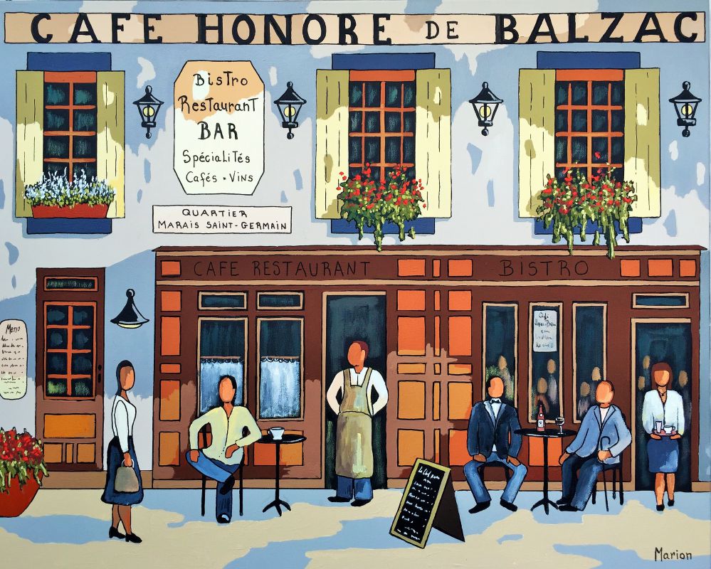 Caf Honor de Balzac 24x30