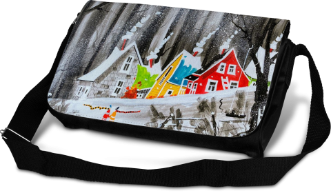 Sac bandoulire # 6 (Je te donne mon coeur - monochrome)