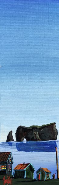 LE ROCHER SOUS UN CIEL BLEU