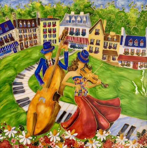 UNE MUSIQUE ENTRAÎNANTE.                                12 PO X 12 PO