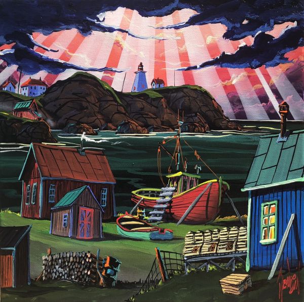 CREPUSULAR RAYS ON GRAND MANAN