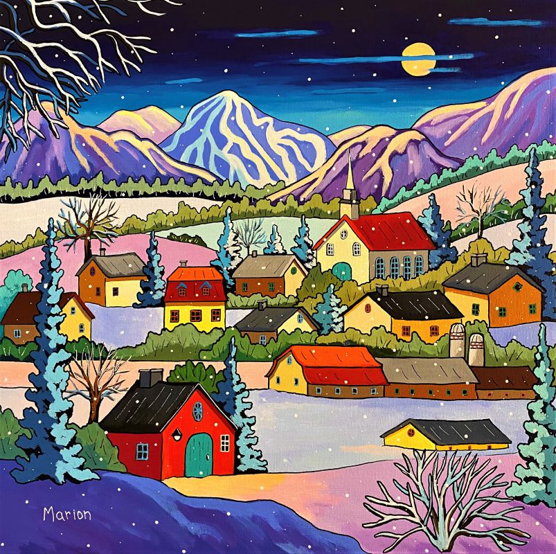 Plein lune d'hiver 16x16