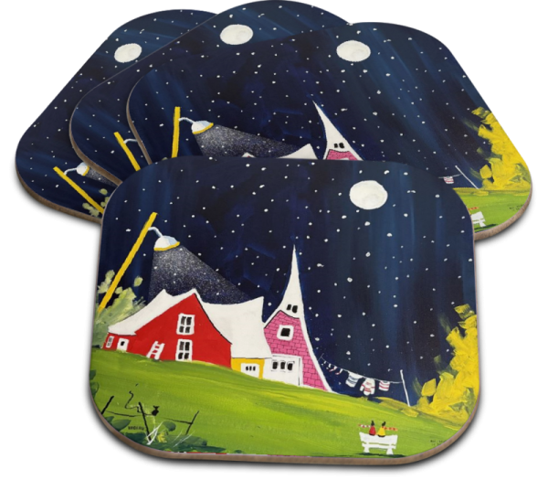 Sous-verre (#39)  Devant cette lune, je te promets...