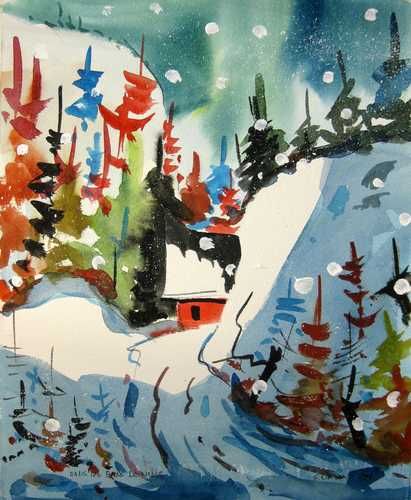 Dans les bancs de neige