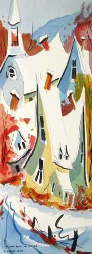 Un chat dans la neige