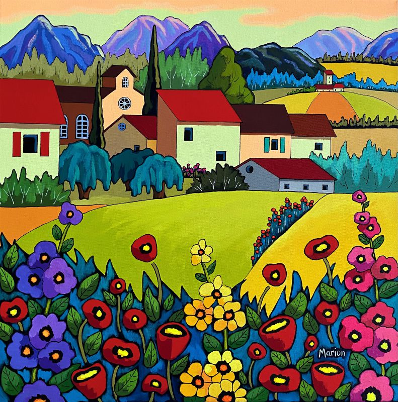 Tango flowers! 20 x 20