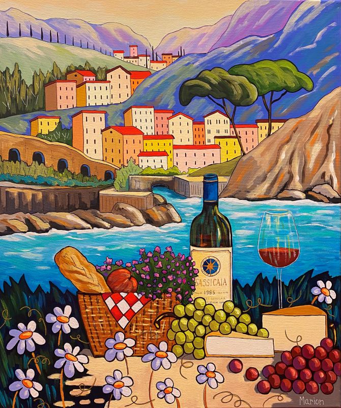 Picnic in Tuscany 20x24