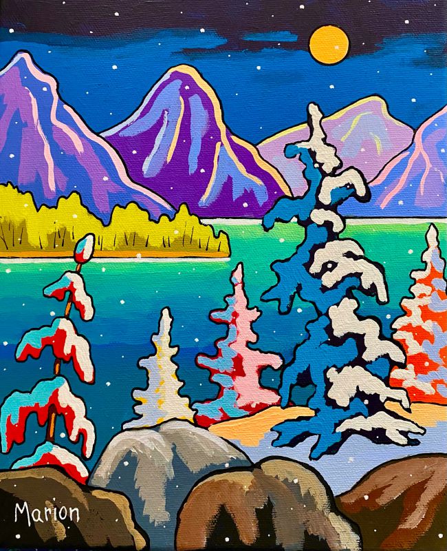 First snowflakes 8 x 10 - available at Fallen Leaf Art Gallery, Canmore