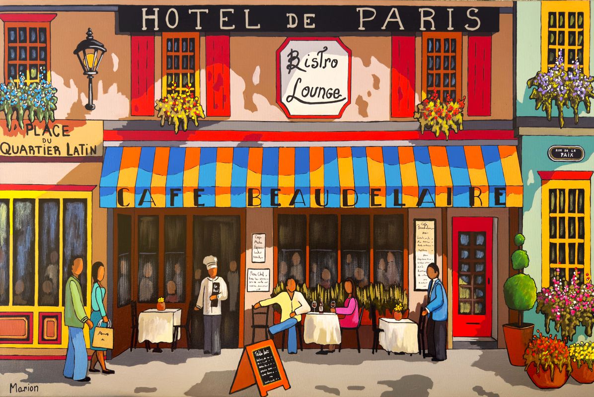 Caf Beaudelaire 24x36