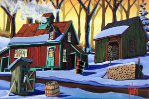 A SUGAR SHACK IN THE SNOW