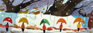Les parapluies de la neige