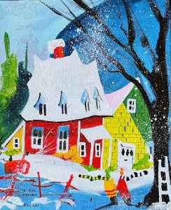 Si bien ensemble, acrylique 12" x 10"