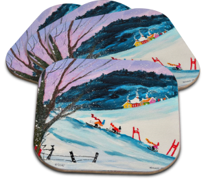 Sous-verre (#37)  Dvalons en coeur