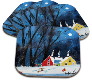 Sous-verre (#32) Bouffe d'air en famille