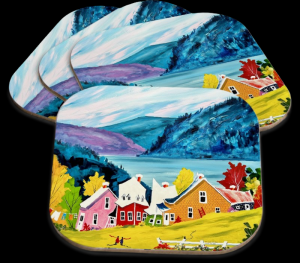 Sous-verre (#41)  Mon coeur est grand comme ce pays