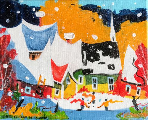 Village au creux de la vallée