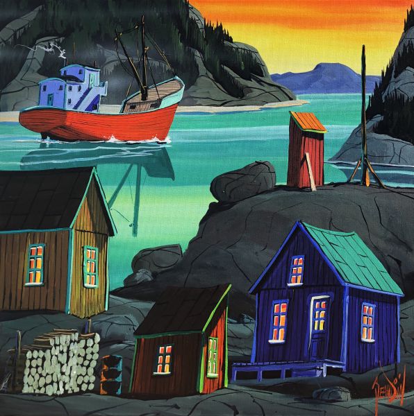 GOÉLETTE DANS LE FJORD