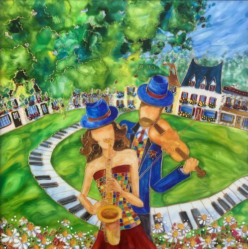 AU RYTHME D’UN BEL ÉTÉ. 12 PO X 12 PO