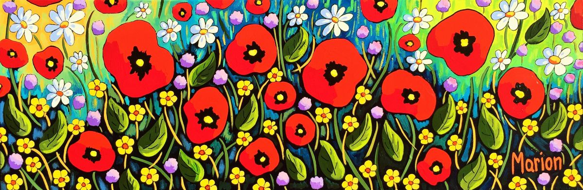 Poppies waltz 14x40