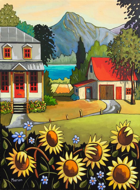 Les fleurs du bonheur 18x24