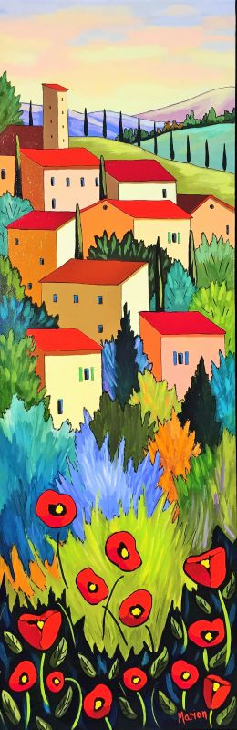 At the bend of the road 12x36