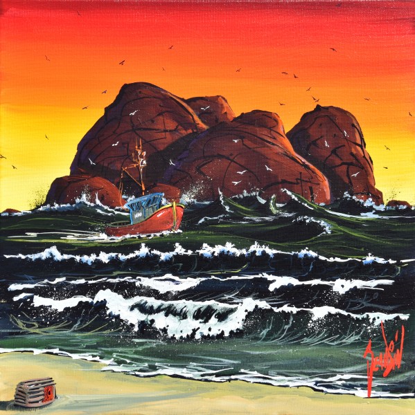 MER AGITÉE AUX ILES