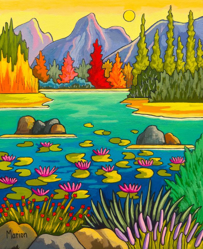 Nénuphars 10 x 12 - disponible a Fallen Leaf Art Gallery, Canmore