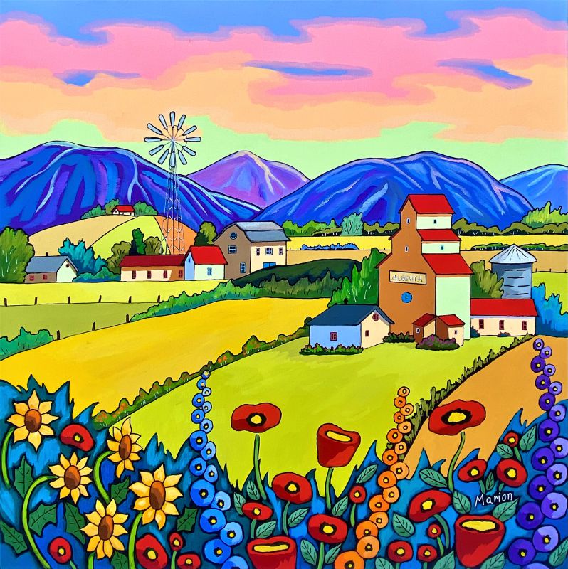 Floraison des champs 20 x 20