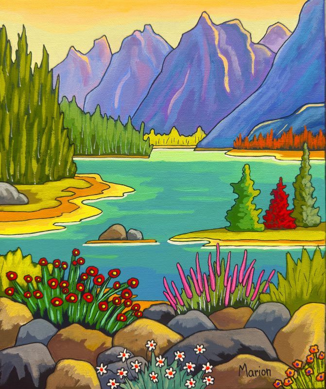 Rocheuses canadiennes 10 x 12- disponible a Fallen Leaf Art Gallery, Canmore