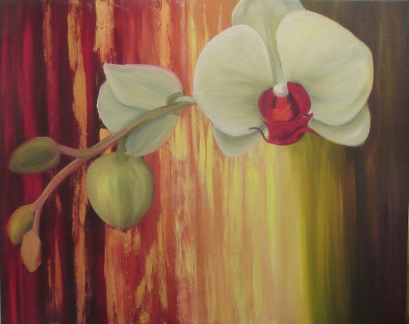 Hampe délicate, huile de 24 X 30