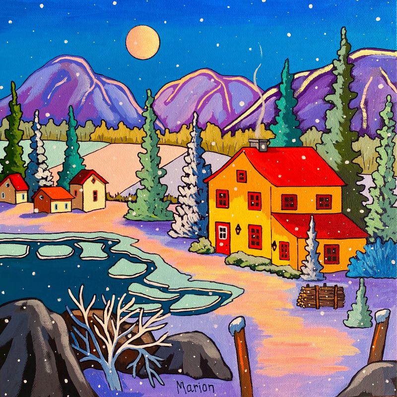Winter night 12 x 12