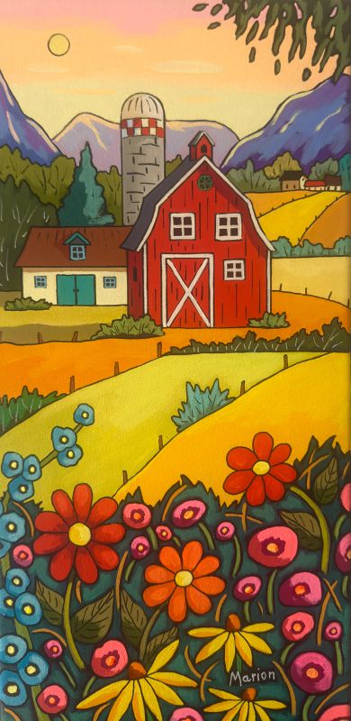 the red barn  8 x 16