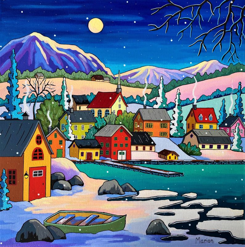 Blue hour 16 x 16 - SOLD