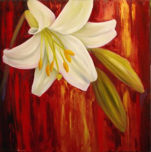 Pur et blanc Huile 30 X 30