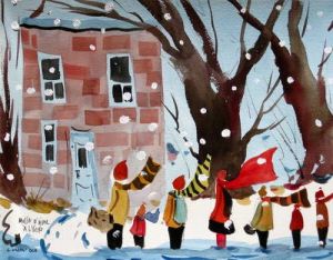 Matin d'hiver à l'école