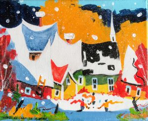 Village au creux de la vallée