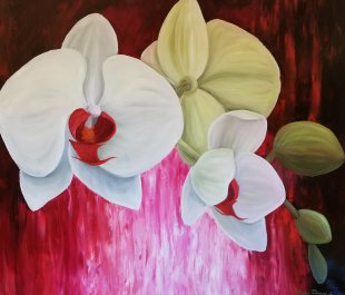 Coeurs pourpres 40 X 48