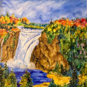 JOURNÉE D'AUTOMNE AUX CHÛTES MONTMORENCY                            12 PO X 12 PO