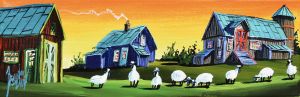 MOUTONS AU PATURAGE