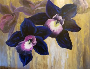 Sur un voile d'or 48 X 60