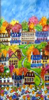 QUÉBEC TRÈS COLORÉ                                                                20 PO X 10 PO