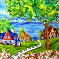 IL FAIT TOUJOURS BEAU EN VACANCES                                                 24 PO X 24 PO