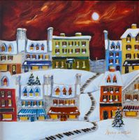 FIN DE SOIRE AU PETIT CHAMPLAIN                                                       8 PO X 8 PO
